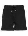 Bikkembergs Man Shorts & Bermuda Shorts Black Size L Polyester, Cotton