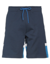 Bikkembergs Man Shorts & Bermuda Shorts Midnight Blue Size M Cotton, Polyester