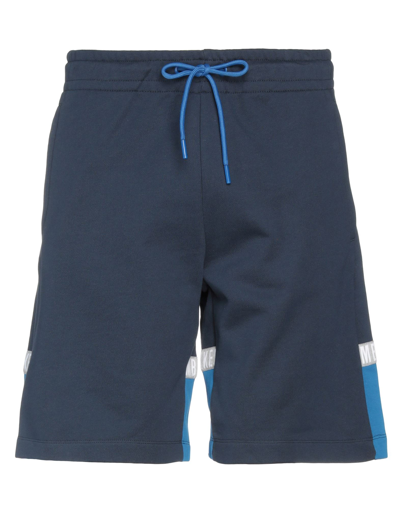 Bikkembergs Man Shorts & Bermuda Shorts Midnight Blue Size M Cotton, Polyester