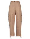 Nine:inthe:morning Nine In The Morning Woman Pants Camel Size 29 Linen In Brown