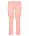 LIU •JO LIU •JO WOMAN PANTS BLUSH SIZE 28 COTTON, ELASTANE