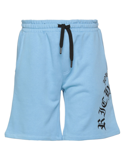 John Richmond Man Shorts & Bermuda Shorts Sky Blue Size Xxl Cotton