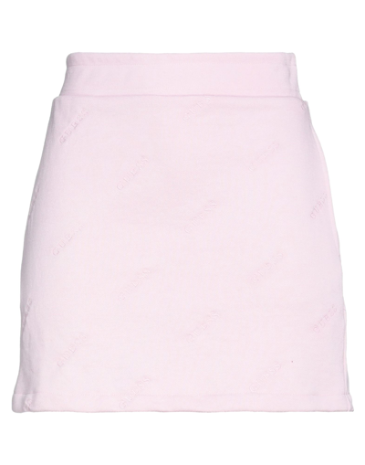 Guess Woman Mini Skirt Pink Size M Cotton, Polyester, Viscose, Elastane