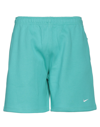 Nike Man Shorts & Bermuda Shorts Turquoise Size Xl Cotton, Polyester In Blue