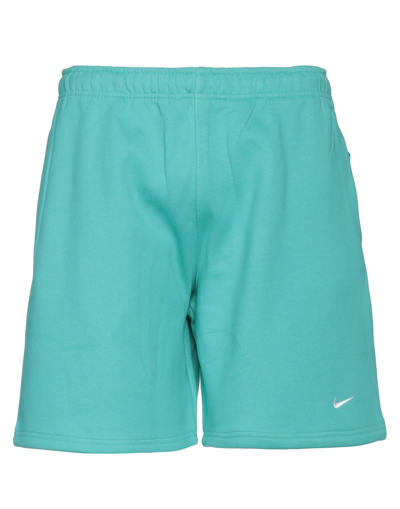 Nike Man Shorts & Bermuda Shorts Turquoise Size Xl Cotton, Polyester In Blue