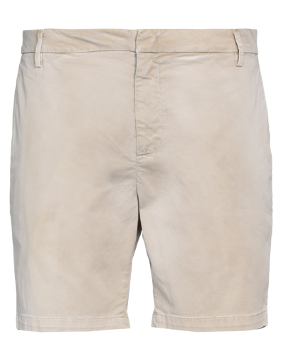 Dondup Man Shorts & Bermuda Shorts Beige Size 35 Cotton, Lyocell, Elastane