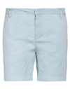Dondup Man Shorts & Bermuda Shorts Sky Blue Size 35 Cotton, Elastane