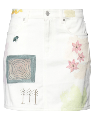 Mcq By Alexander Mcqueen Denim Skirts In White