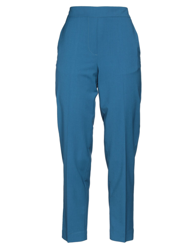 Momoní Woman Pants Azure Size 8 Viscose, Virgin Wool, Elastane In Blue
