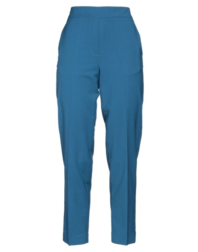 Momoní Woman Pants Azure Size 4 Viscose, Virgin Wool, Elastane In Blue