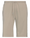 Bikkembergs Man Shorts & Bermuda Shorts Khaki Size L Cotton In Beige