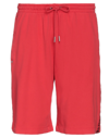 Bikkembergs Man Shorts & Bermuda Shorts Red Size M Cotton