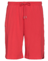 Bikkembergs Man Shorts & Bermuda Shorts Red Size M Cotton In Red