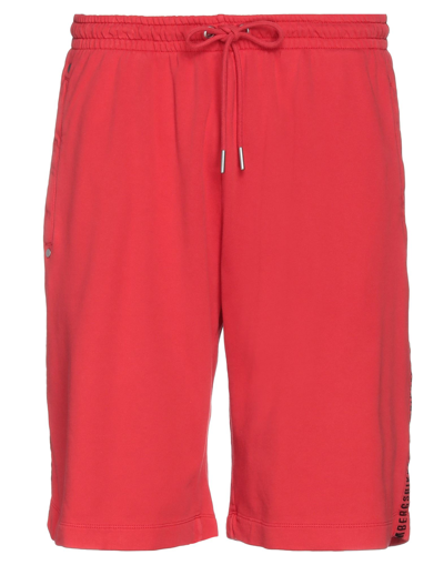 Bikkembergs Man Shorts & Bermuda Shorts Red Size M Cotton