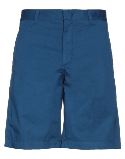 Bikkembergs Man Shorts & Bermuda Shorts Blue Size 40 Cotton, Linen, Elastane