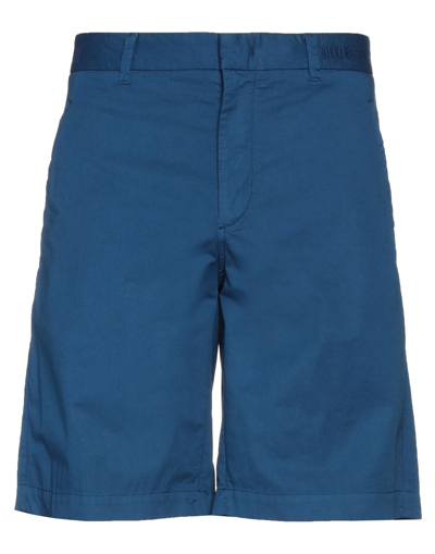 Bikkembergs Man Shorts & Bermuda Shorts Blue Size 38 Cotton, Linen, Elastane