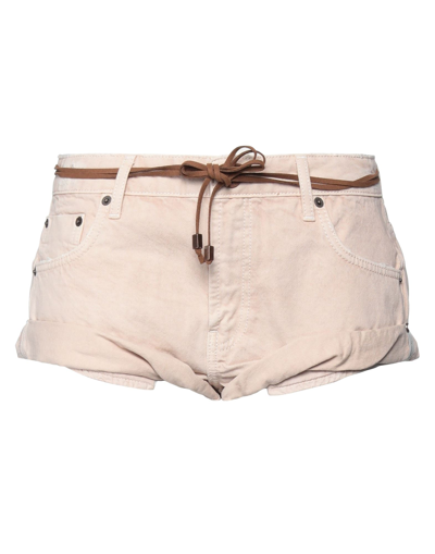 One Teaspoon Denim Shorts In Beige