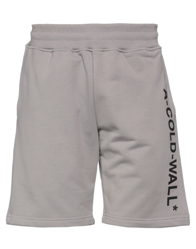 A-cold-wall* Side Logo Cotton Bermuda Shorts In Gray