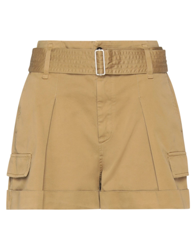 Dondup Woman Shorts & Bermuda Shorts Khaki Size 8 Cotton In Beige