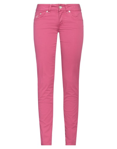 JACOB COHЁN JACOB COHЁN WOMAN PANTS FUCHSIA SIZE 31 COTTON
