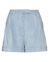 Manila Grace Woman Shorts & Bermuda Shorts Sky Blue Size 2 Polyester, Elastane