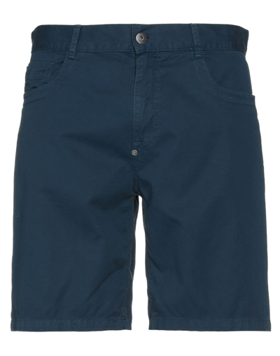 Bikkembergs Man Shorts & Bermuda Shorts Midnight Blue Size 31 Cotton, Linen, Elastane
