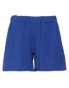 Fracomina Woman Shorts & Bermuda Shorts Bright Blue Size S Polyester, Elastane