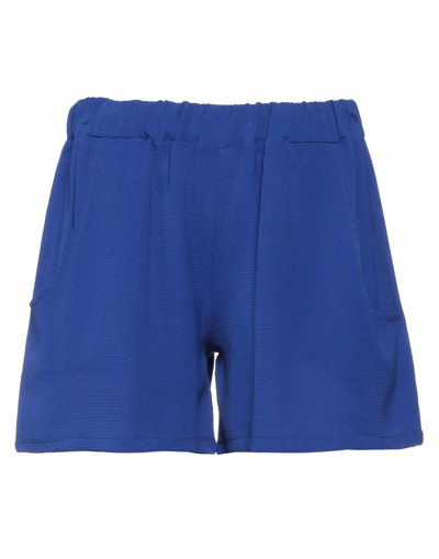 Fracomina Woman Shorts & Bermuda Shorts Bright Blue Size L Polyester, Elastane