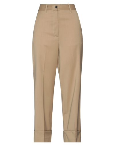 Nine:inthe:morning Nine In The Morning Woman Pants Khaki Size 28 Wool, Elastane In Beige