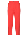 HAVEONE HAVEONE WOMAN PANTS RED SIZE XS COTTON, ELASTANE