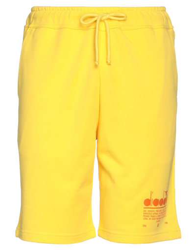 Diadora Venus Satin Man Shorts & Bermuda Shorts Yellow Size Xxl Cotton