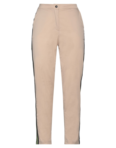 Shop ★ Art Shopart Woman Pants Beige Size L Cotton, Polyamide, Elastane
