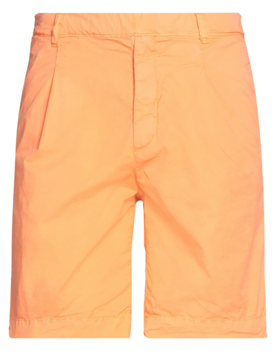 40weft Man Shorts & Bermuda Shorts Orange Size 32 Cotton, Elastane
