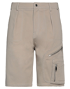 Les Hommes Man Shorts & Bermuda Shorts Light Grey Size 34 Cotton, Elastane In Beige Stone