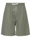Haikure Man Shorts & Bermuda Shorts Military Green Size 33 Cotton, Elastane