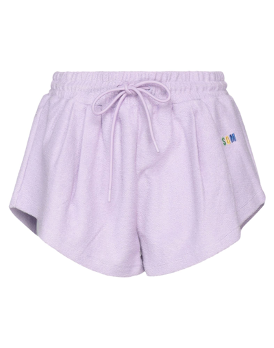Msgm Woman Shorts & Bermuda Shorts Lilac Size Xs Cotton