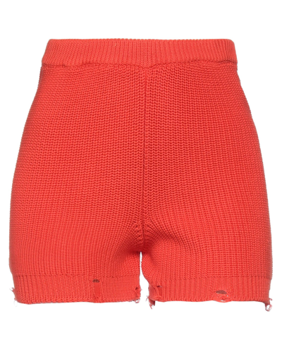 Vicolo Woman Shorts & Bermuda Shorts Orange Size Onesize Cotton In Orange