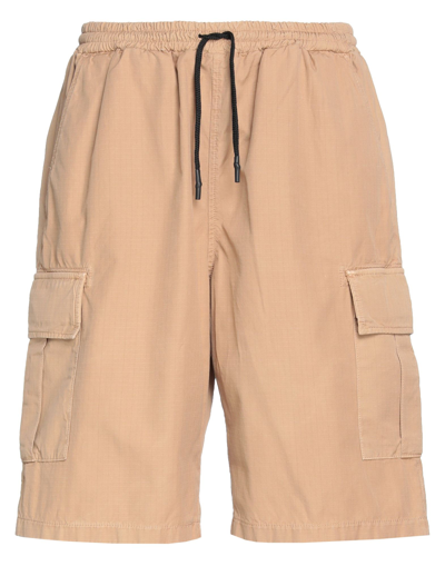 Amish Man Shorts & Bermuda Shorts Camel Size Xs Cotton In Beige