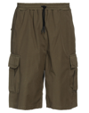 Amish Man Shorts & Bermuda Shorts Military Green Size M Cotton