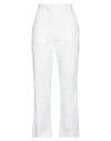 Haikure Woman Pants White Size 29 Cotton, Elastane