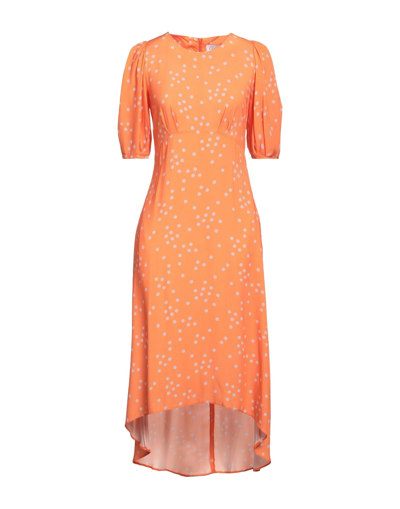 Closet Midi Dresses In Orange