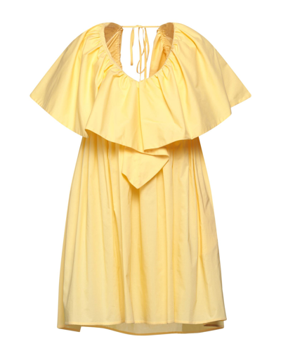 Jijil Short Dresses In Yellow