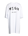 Msgm Woman Mini Dress White Size M Cotton In White