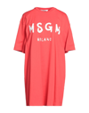 Msgm Short Dresses In Red