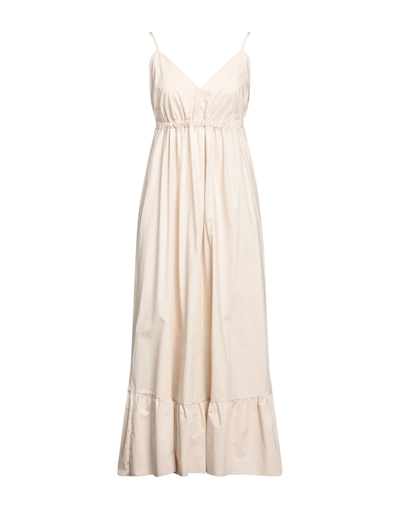 Berna Long Dresses In Beige