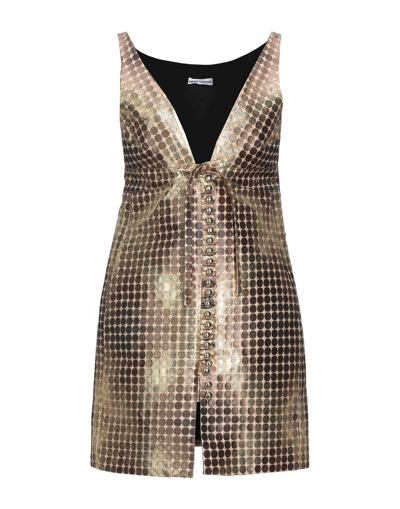 Paco Rabanne Short Dresses In Beige