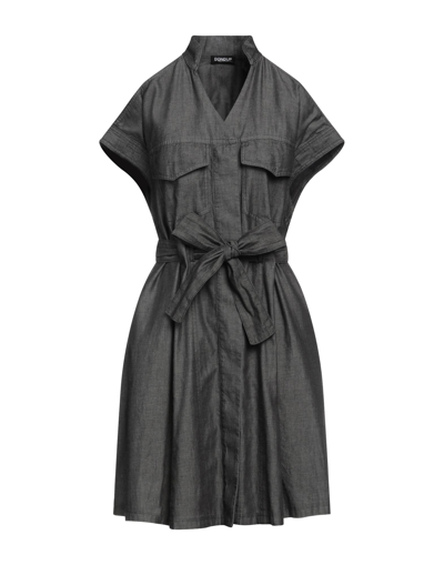 Dondup Short Dresses In Steel Grey