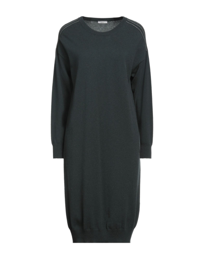 Peserico Midi Dresses In Dark Green