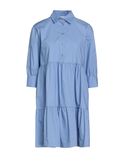 Solotre Short Dresses In Blue