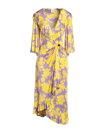 VETEMENTS VETEMENTS WOMAN MIDI DRESS YELLOW SIZE S VISCOSE